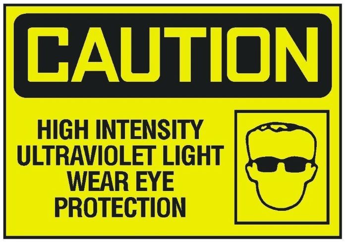 紫外防护警告标志